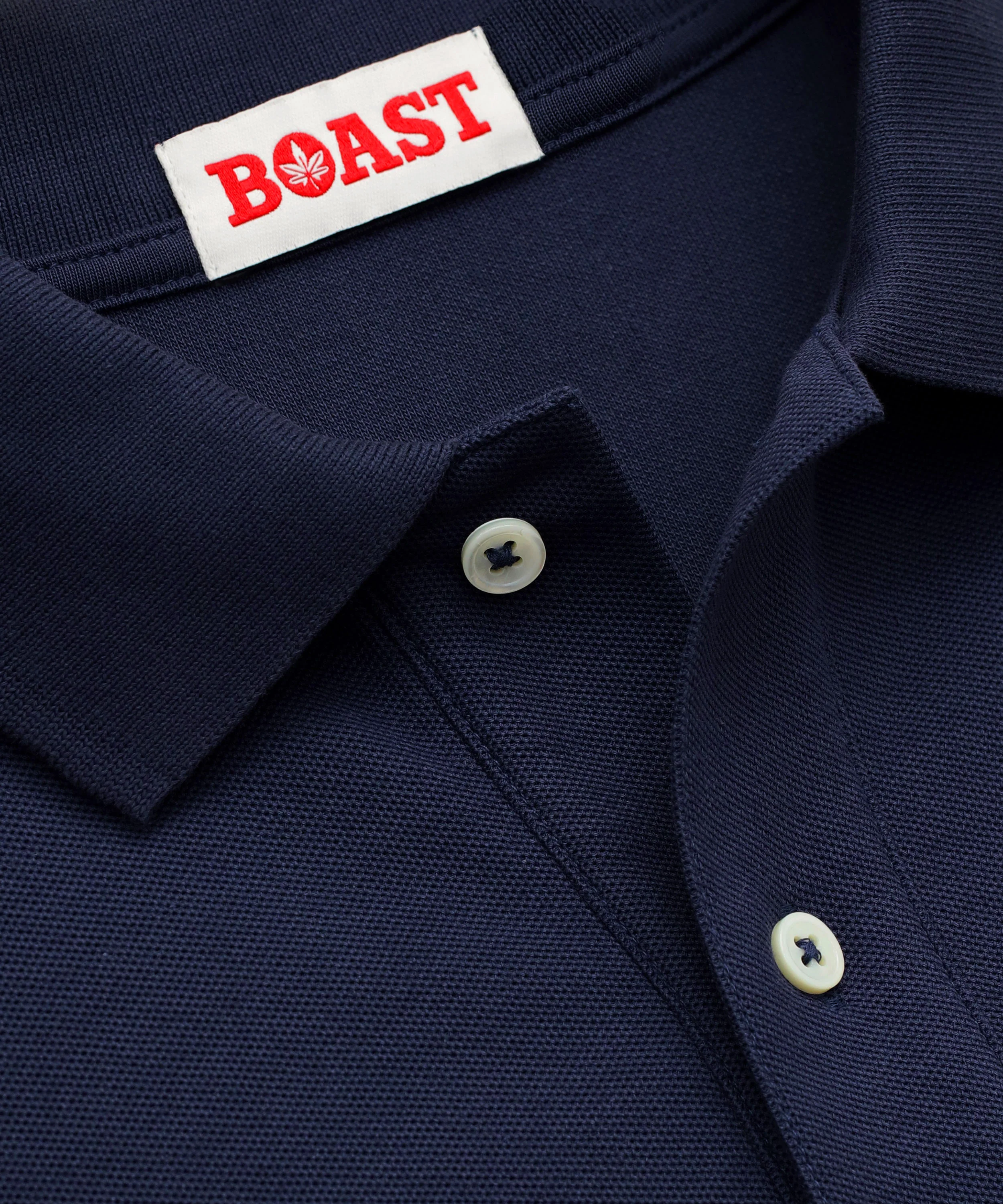1983 Classic Pique Polo - Navy with Green Leaf - Image 3