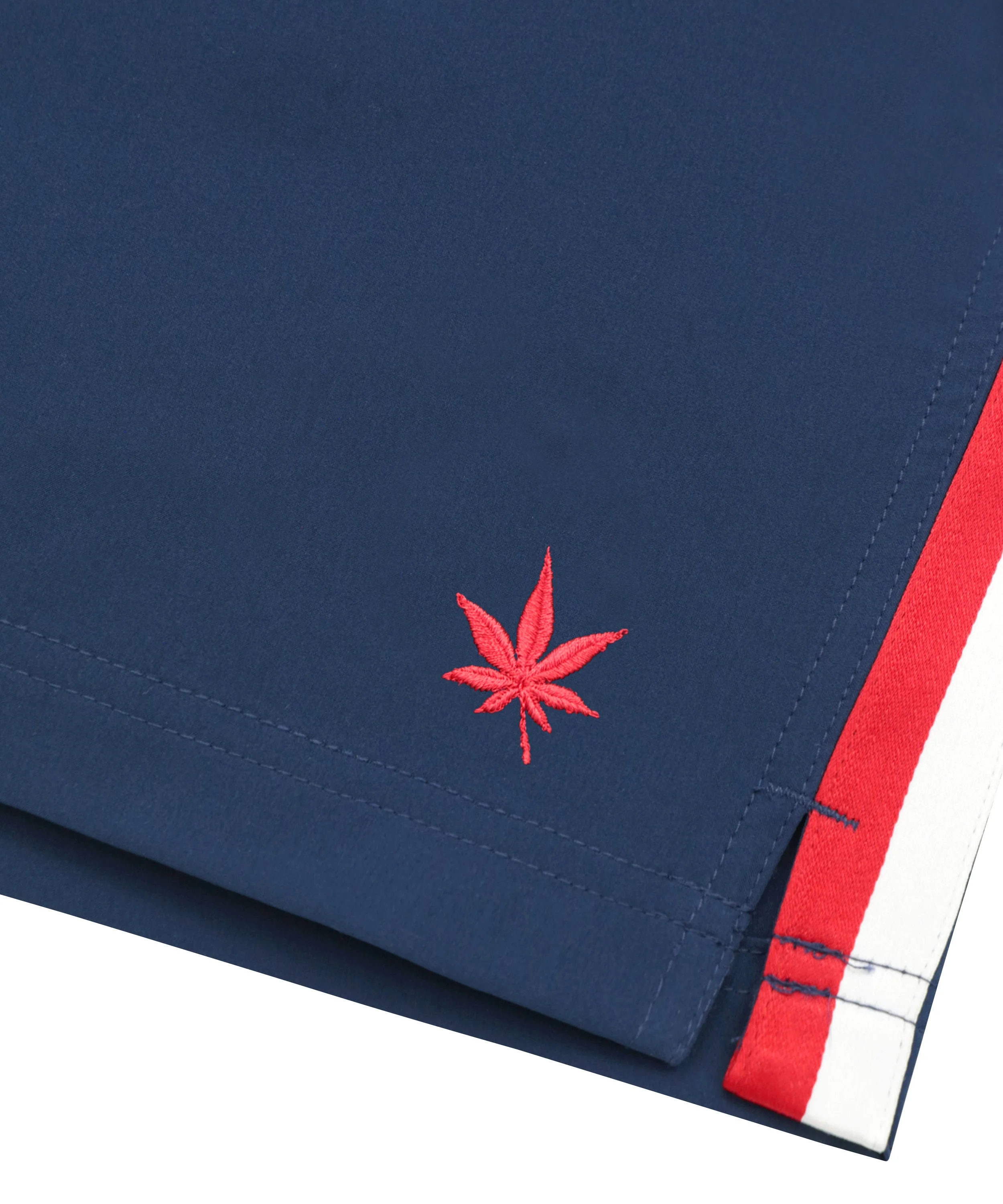 4" Tipped Match Short - Navy with Red Leaf - Image 2