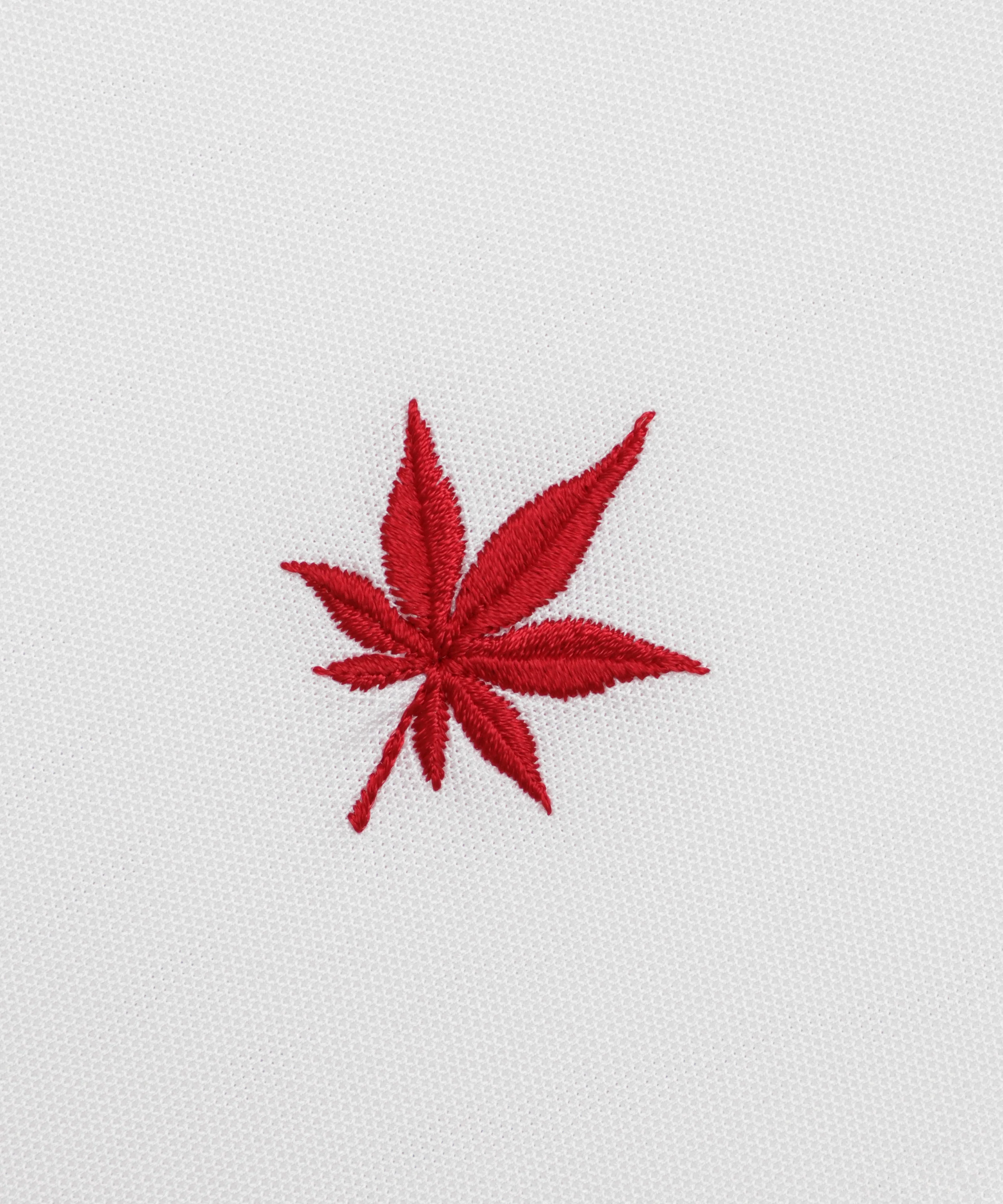 Tournament Polo - White with Red Leaf - Image 3