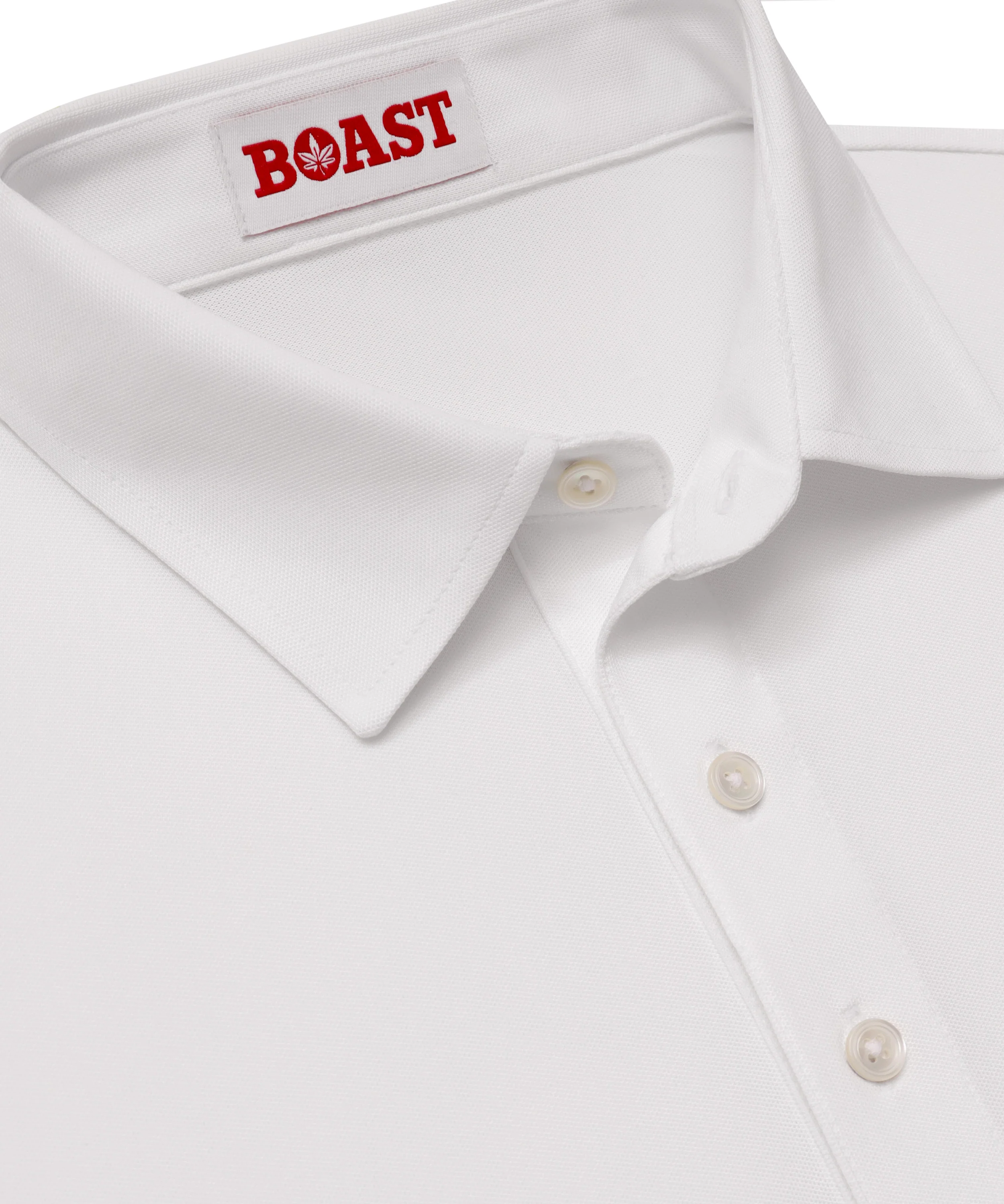 Tournament Polo - White with Red Leaf - Image 4