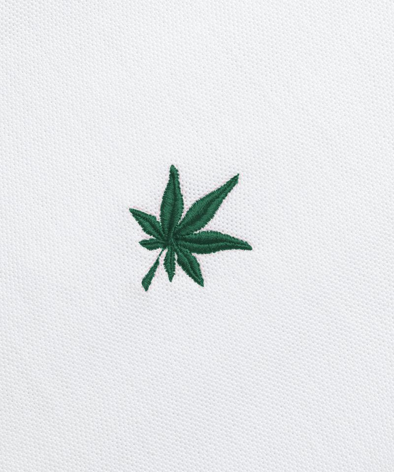 Women's Pique Polo - White with Green Leaf - Image 3